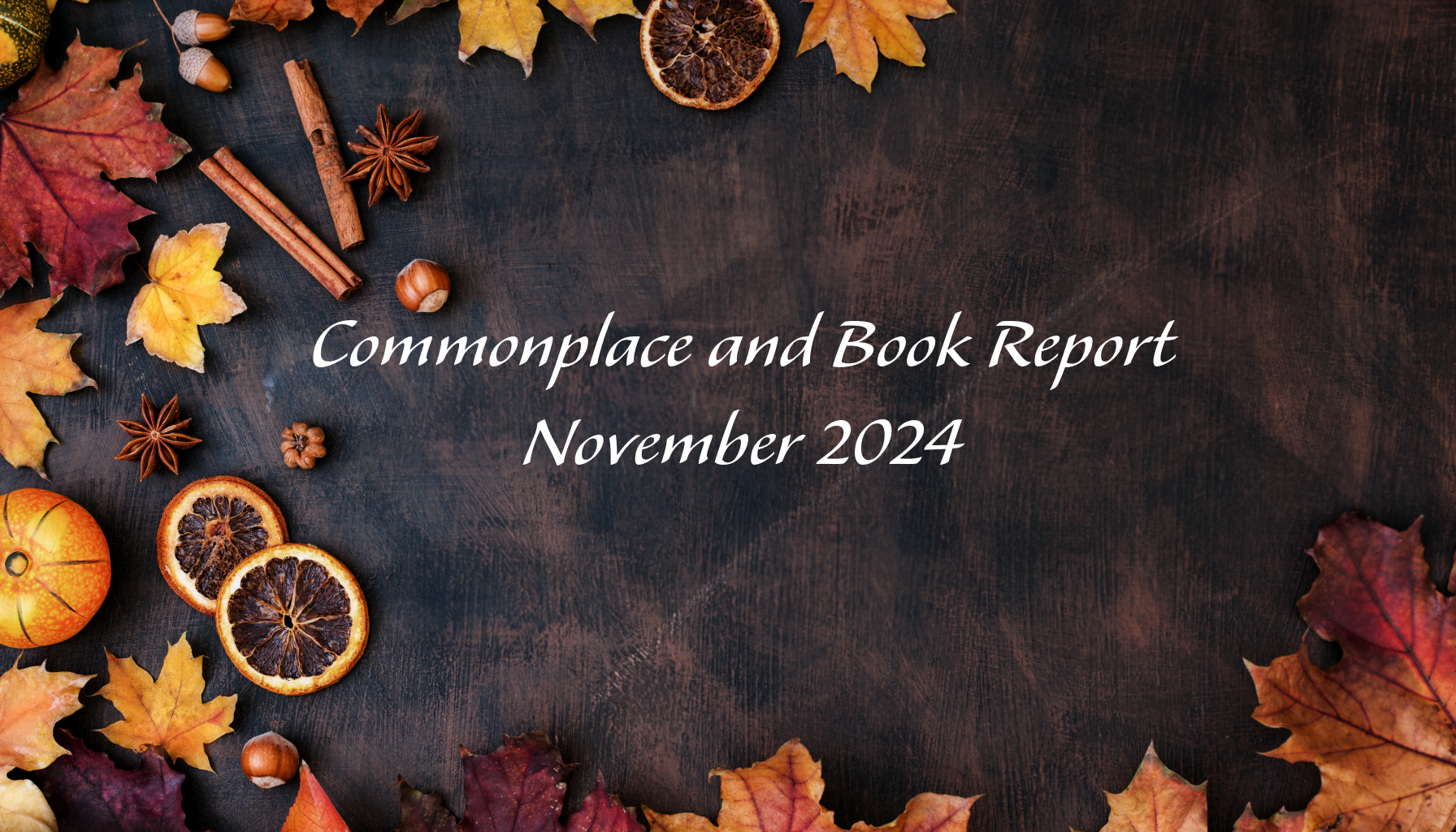 Commonplace and Book Report | November 2024